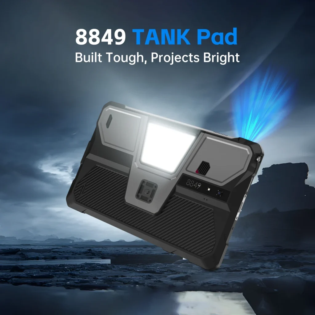 Unihertz 8849 Tank Pad – World’s First Rugged Tablet with Built-In Laser Projector